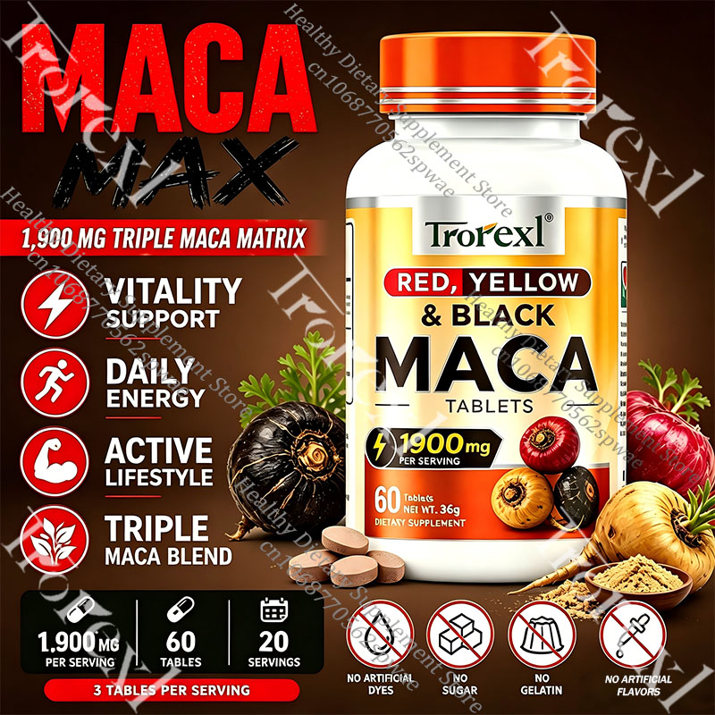 Rooting Hormone Powder - 天然マカ根タブレット - 活力と身体的パフォーマンスをサポート、ホルモンバランスを整え、全体的な健康状態を向上させます